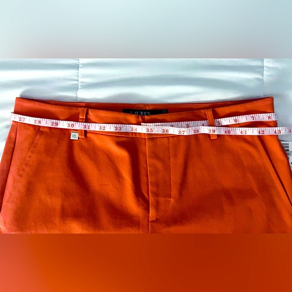 Ralph Lauren Women's Shorts Bi-stretch Twill Cotton Blend Orange US Size 2P NEW - Picture 12 of 13